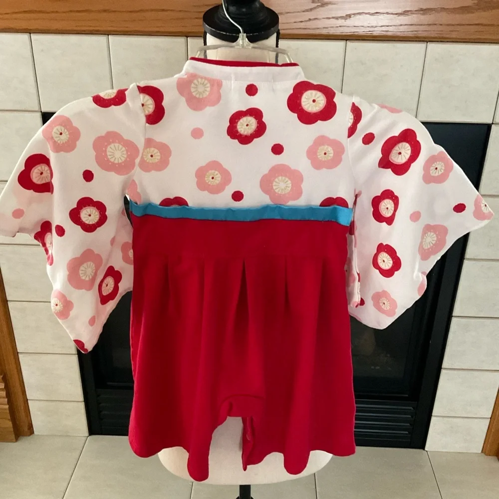 Nyan Cat Spring/Summer Short Sleeve Kimono Romper, Sz (80), 12-18 Mos.
